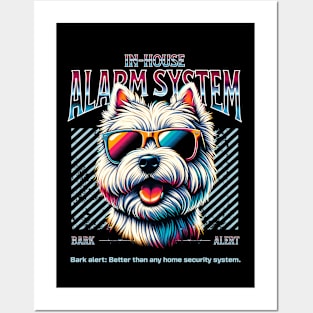 Bark Alert West Highland White Terrier Posters and Art